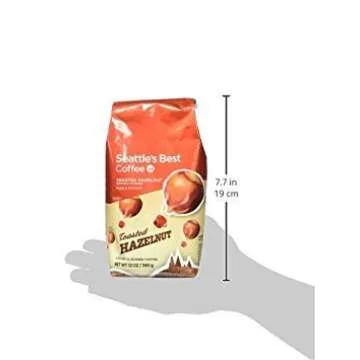 Seattle's Best Coffee Toasted Hazelnut Flavored Medium Roast Ground Coffee | 12 Ounce Bags (Pack of 6)