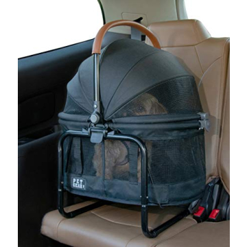 Pet Gear No-Zip View 360 Pet Carrier & Car Seat with Booster Seat Frame for Small Dogs & Cats, Mesh ...