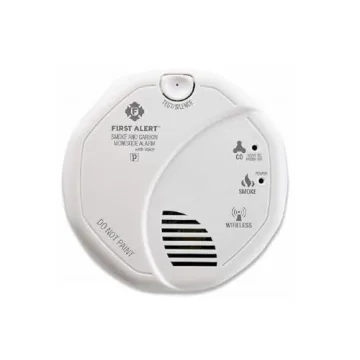 First Alert Powered Alarm SCO5CN Combination Smoke and Carbon Monoxide Detector, Battery Operated, W...