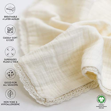 Soft Organic Baby Blanket for Toddlers - GOTS Certified