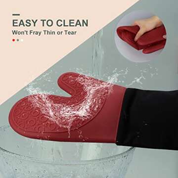 Sungwoo Silicone Oven Mitts for Safe Cooking & Grilling