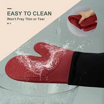 Sungwoo Silicone Oven Mitts for Safe Cooking & Grilling