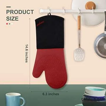 Sungwoo Silicone Oven Mitts for Safe Cooking & Grilling