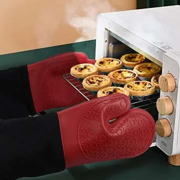 Sungwoo Silicone Oven Mitts for Safe Cooking & Grilling