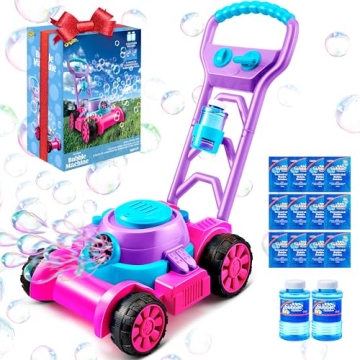 Sloosh Bubble Lawn Mower Toddler Toys - Kids Toys Bubble Machine for Outdoor Fun