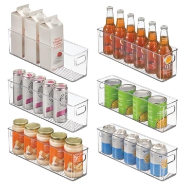 mDesign Plastic Kitchen Organizer for Pantry & Fridge