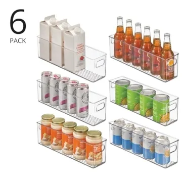 mDesign Plastic Kitchen Organizer for Pantry & Fridge