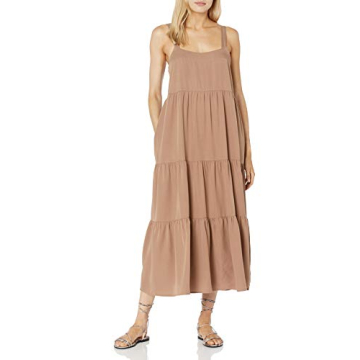 The Drop Women's Brit Tiered Ankle Maxi Tent Dress