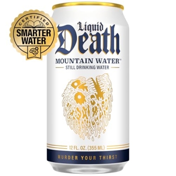 Liquid Death Mountain Water - 12-Pack of Pure Refreshment in Cans