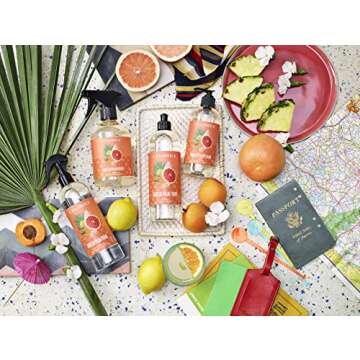 Caldrea Multi-surface CounterTop Spray Cleaner, Made With Vegetable Protein Extract, Tangelo Palm Frond Scent, 16 Oz