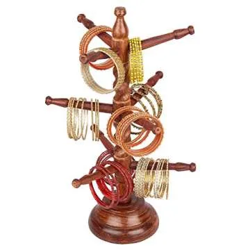 Elegant Indian Sheesham Wood Bangle Display Stand