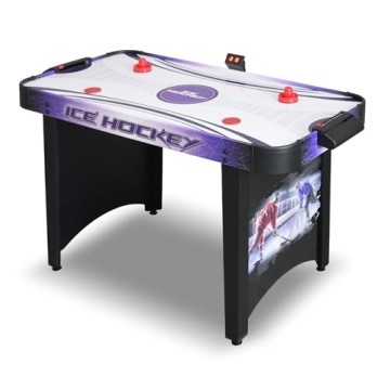 Hathaway Hat Trick 4-Ft Air Hockey Table - LED Scoring & Exciting Gameplay