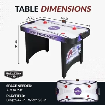 Hathaway Hat Trick 4-ft Air Hockey Table with Scoring