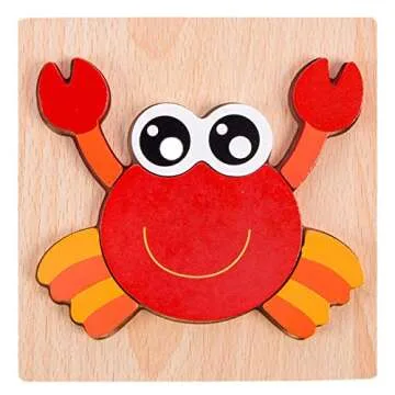 Babe Rock 6 Pack Wooden Jigsaw Puzzles for Toddlers