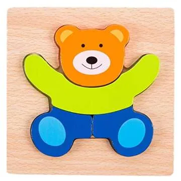 Babe Rock 6 Pack Wooden Jigsaw Puzzles for Toddlers
