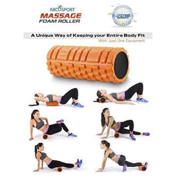 Foam Roller for Physical Therapy, Myofascial Release & Exercise for Muscles with Soft Deep-Tissue Massage - Best for Stretching, Tension Release, Cramp Relief, Pilates & Yoga - 13" x 5", Orange