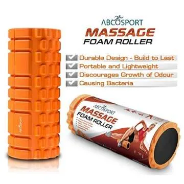Foam Roller for Physical Therapy, Myofascial Release & Exercise for Muscles with Soft Deep-Tissue Massage - Best for Stretching, Tension Release, Cramp Relief, Pilates & Yoga - 13" x 5", Orange