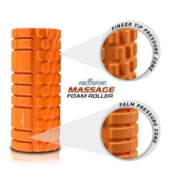 Foam Roller for Physical Therapy, Myofascial Release & Exercise for Muscles with Soft Deep-Tissue Massage - Best for Stretching, Tension Release, Cramp Relief, Pilates & Yoga - 13" x 5", Orange
