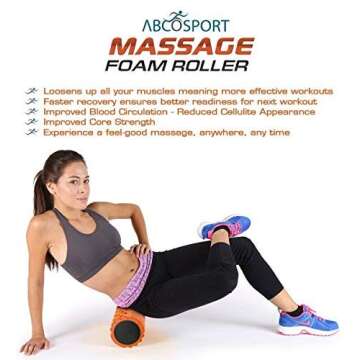 Foam Roller for Physical Therapy, Myofascial Release & Exercise for Muscles with Soft Deep-Tissue Massage - Best for Stretching, Tension Release, Cramp Relief, Pilates & Yoga - 13" x 5", Orange