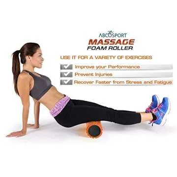 Foam Roller for Physical Therapy, Myofascial Release & Exercise for Muscles with Soft Deep-Tissue Massage - Best for Stretching, Tension Release, Cramp Relief, Pilates & Yoga - 13" x 5", Orange