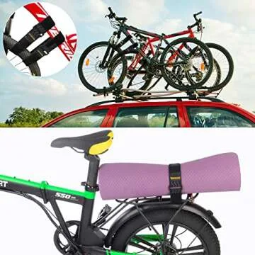 Trilancer Elastic Cinch Straps with Anti-Slip Strips, 2" x 18"(8 Pack) Hook and Loop Storage Straps with Buckle, Bundling Straps for Extension Cords, Cables, Ropes, Hoses, Bike, Boat, Pant Garters