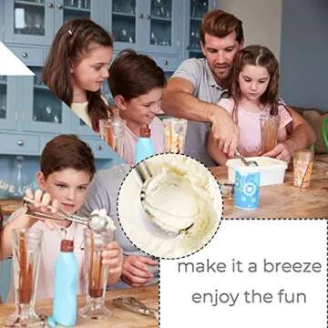 Dijkoo Stainless Steel Ice Cream Scoop - Perfectly Rounded Treats