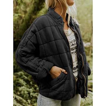 Wefebi Womens Lightweight Quilted Jacket - Stylish & Warm