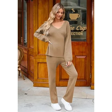 Viottiset Women's Stylish Knit Lounge Set for Comfort