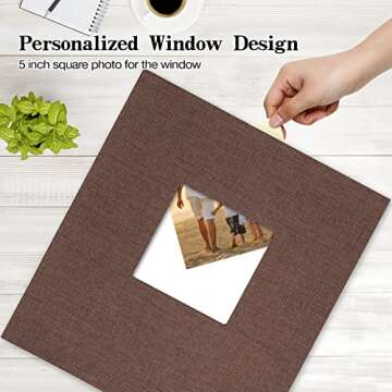 potricher Linen Hardcover Photo Album 4x6 600 Photos Large Capacity for Family Wedding Anniversary B...