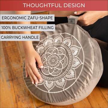 Florensi Meditation Cushion for Yoga and Comfort