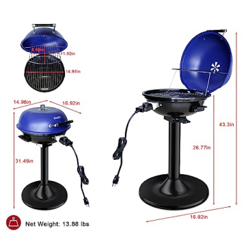 High Power 1800W Smokeless Electric Grill for All Spaces