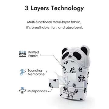 Giftty Baby Teething Mitten Panda Teether for Infants
