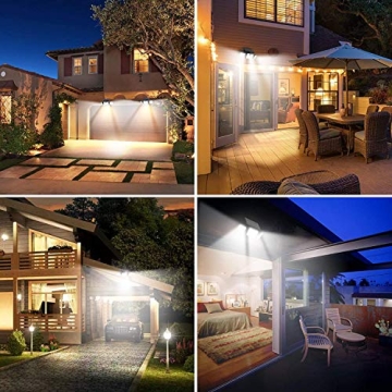 Solar Motion Sensor Lights with 3 Adjustable Heads