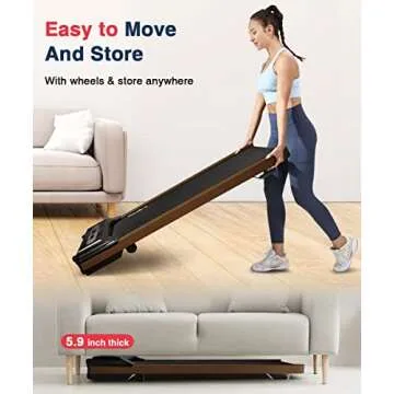 Stylish Redliro Under Desk Treadmill - 300 lb Capacity