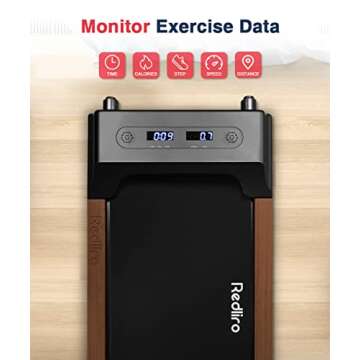 Stylish Redliro Under Desk Treadmill - 300 lb Capacity