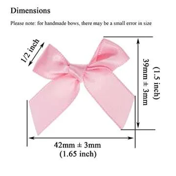 Hot Pink Mini Satin Bows for Crafts and Gifts