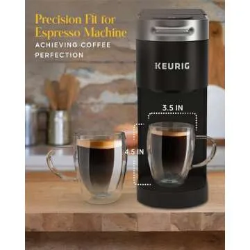 Kitchables Double Walled Glass Coffee Mugs Set of 2, 12oz - Insulated Glass Coffee Mugs for Cappuccino, Latte, Tea, Espresso - Latte Cup - Tazas Para Cafe