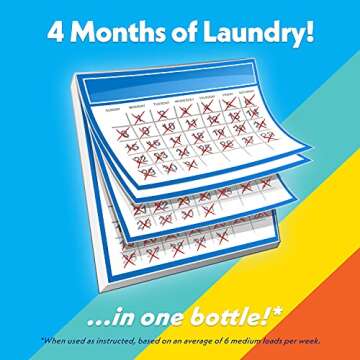 All Liquid Laundry Detergent, Stainlifter Fights Tough Stains, for Messy Fun Families, 2X Concentrated, 110 Loads