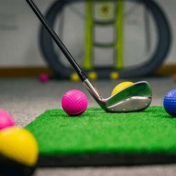 JAYA 12 Pack Foam Golf Practice Balls, Realistic Feel and Limited Flight, Soft for Indoor or Outdoor Training