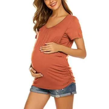 Ekouaer Stylish Nursing Tops 3 Pack Set for Moms