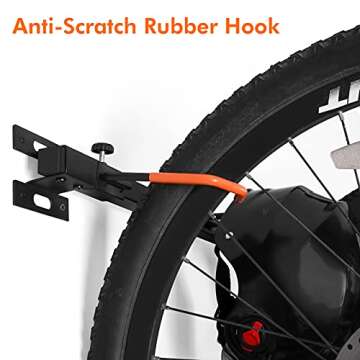 ikkle Bike Storage Rack Wall Mount, 6 Garage Bike Rack and 4 Garage Tool Hooks, Bike Hanger for Gara...