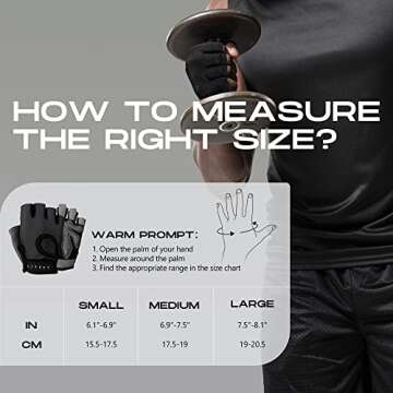 LIFECT Breathable Workout Gloves with Extra Grip for Gym Training