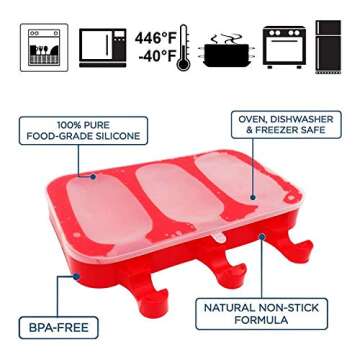 Silicone Popsicle Molds Set for Easy Homemade Treats