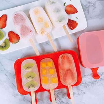 Silicone Popsicle Molds Set for Easy Homemade Treats
