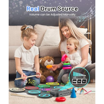 Sboet Electronic Drum Set - 9 Pads, Portable Design