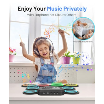 Sboet Electronic Drum Set - 9 Pads, Portable Design