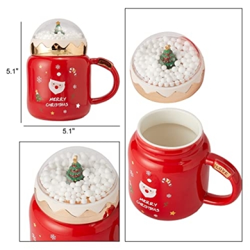 GUTE Snow Globe Mug - Festive Ceramic Holiday Drinkware