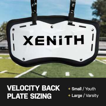 Xenith Velocity Football Back Plate - Superior Protection and Comfort