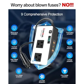 DrimMek 200W Car Power Inverter for Travel Charging