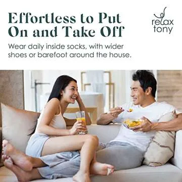 Relax Tony Gel Toe Separators, Spreaders & Straighteners | Hammer Toe Separator to Relieve Foot Pain & Correct Toes | Toe Spacers for Feet with Overlapping Toes | Bunion Corrector for Women & Men